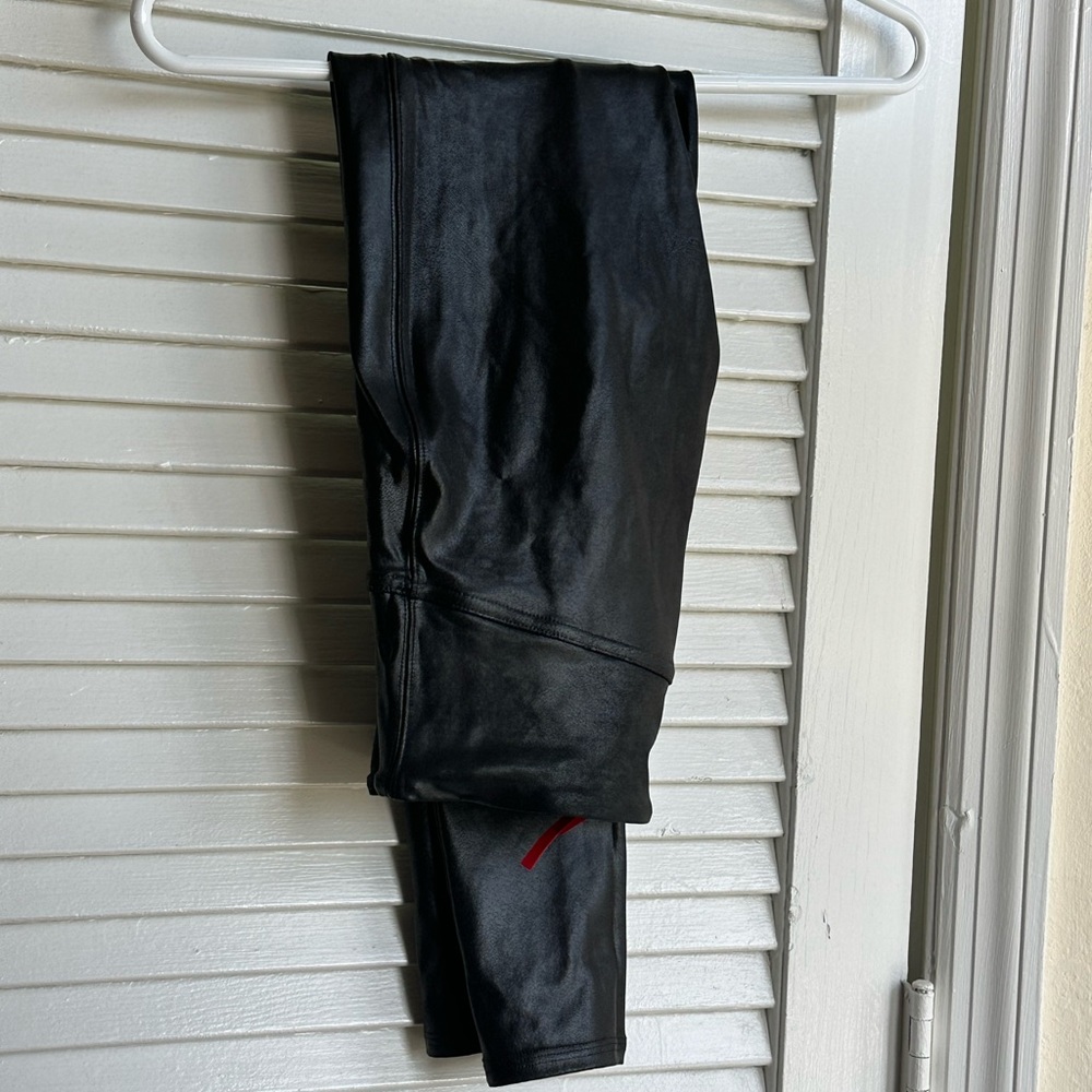SPANX High Rise Faux Leather Leggings Medium